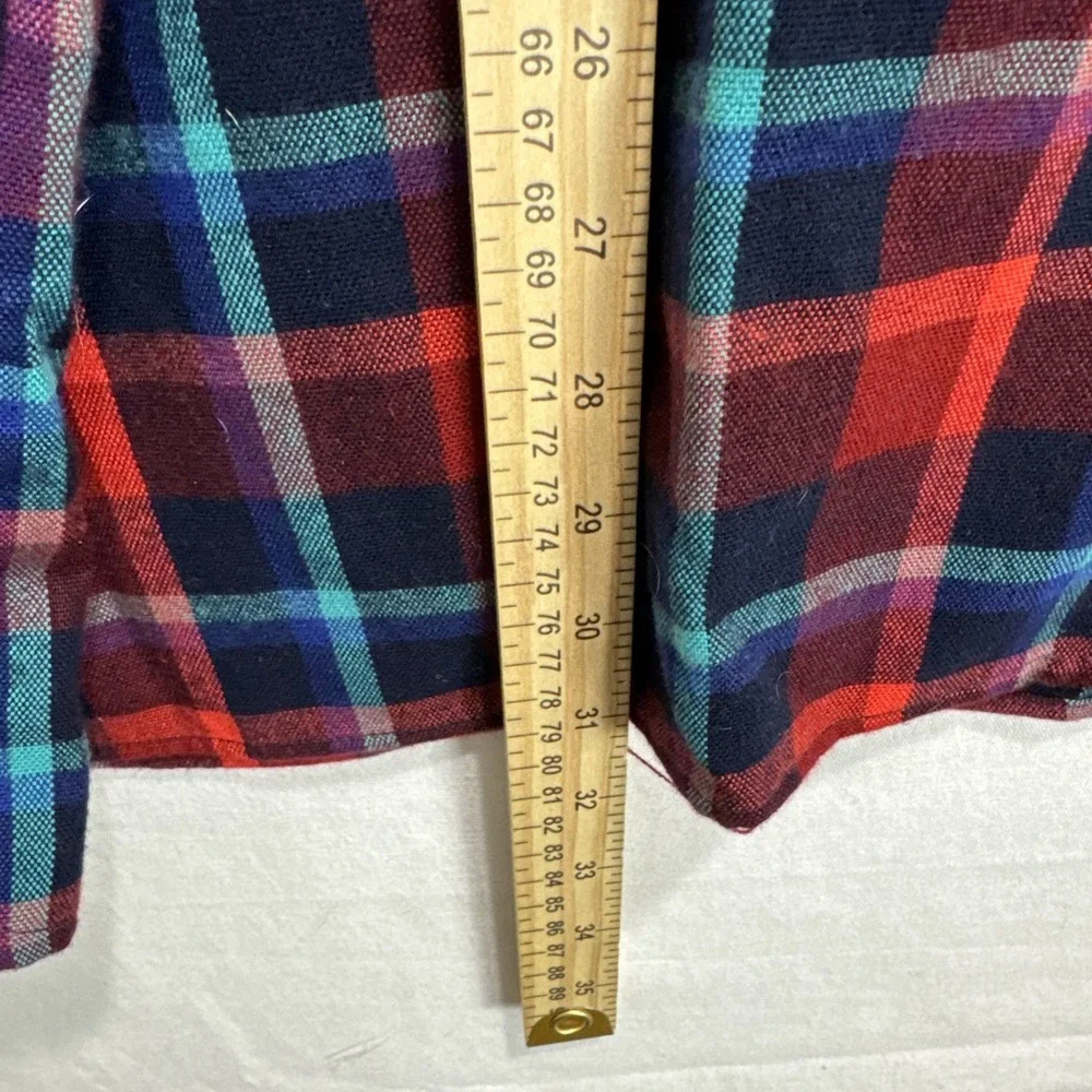 3XL Flannel John Blair RedBlue tartan Plaid Button Down Shirt Rugged Classic - Picture 6 of 11